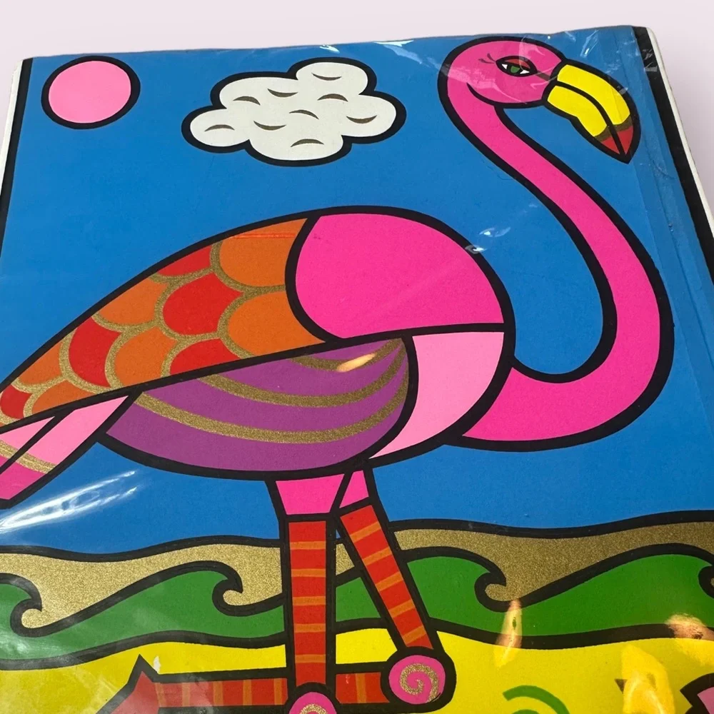 Fun And Colorful Flamingo Beach Print Art By The Artist Holly Sue Foss 8” x 10” - Picture 3 of 6